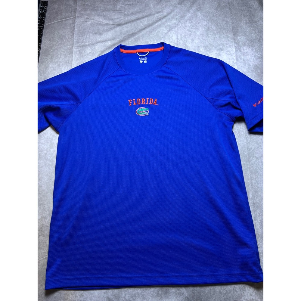 Columbia Florida Gators T-Shirt Mens Large Blue Short Sleeve Performance Logo